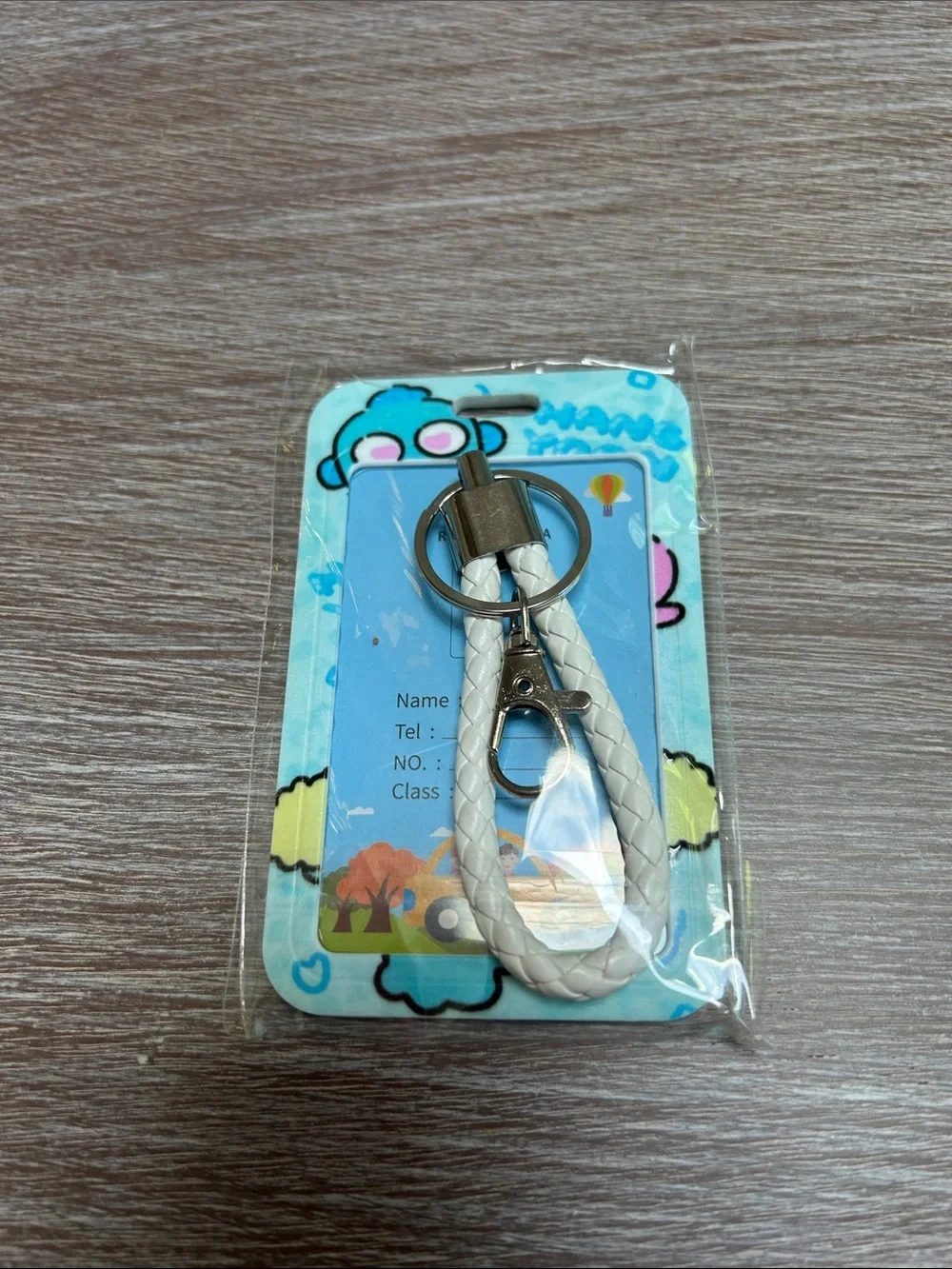 Light Blue Character Luggage Tag & Card Holder Set